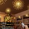 4 Pack Starburst Lights 120 LED 8 Mode Battery Operated Chandelier Star Lights with Remote, Hanging Christmas Decorations Indoor